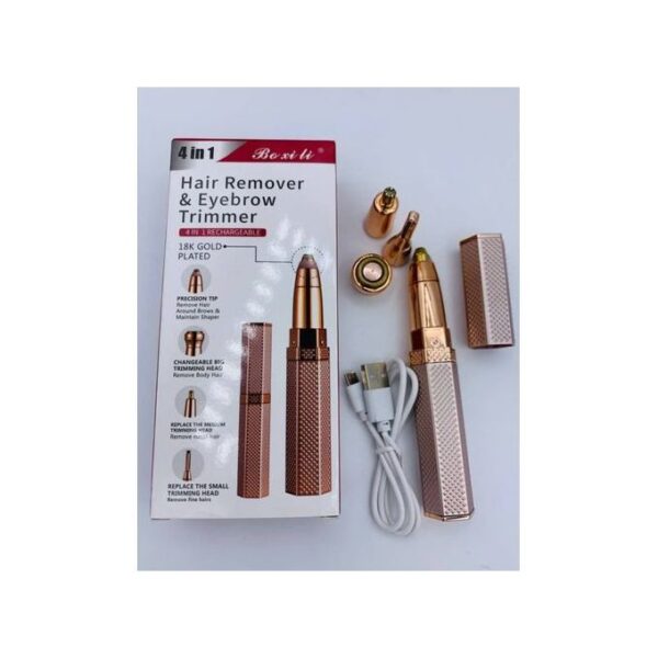 Épilateur Électrique 4 en 1 pour Visage et Corps-Femmes-Gold – Image 3