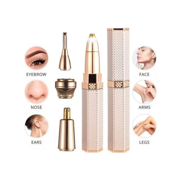 Épilateur Électrique 4 en 1 pour Visage et Corps-Femmes-Gold – Image 4