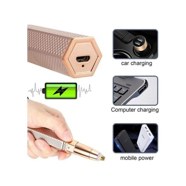 Épilateur Électrique 4 en 1 pour Visage et Corps-Femmes-Gold – Image 6