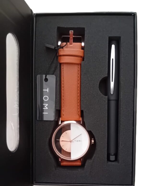 🎁 Coffret Cadeau Homme – Montre Élégante + Stylo Tommy de Qualité – Image 4