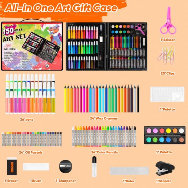 Pack Art Set Drawing Supplies Painting Art Kits 150 pièces – Image 5