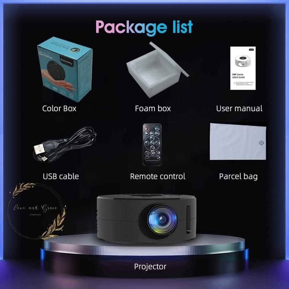 ميني بروجيكتور محمول (جهاز عرض) - سينما منزلية بجودة عالية – Image 4