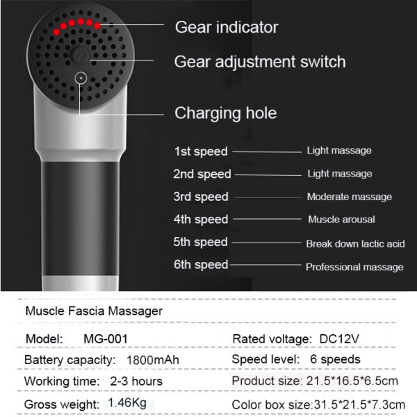 Fascial Gun - Muscle Massage KH-320 – Image 7