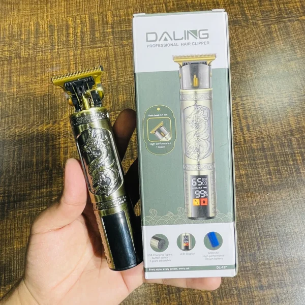 ماكينة حلاقة LE DRAGON الاحترافية للرجال - لاسلكية قابلة للشحن لتحديد اللحية وشعر الرأس – Image 3