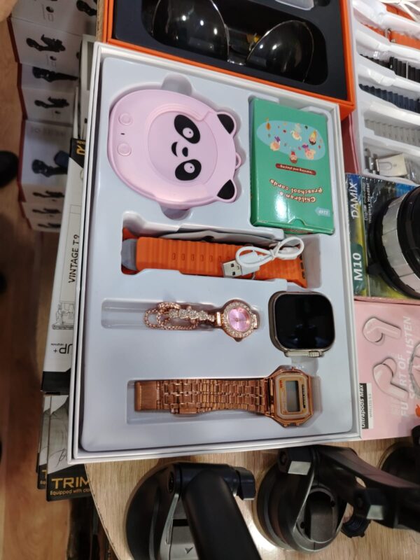 Montre Connectée S19 ULTRA 2 -2 Bracelets Silver +orange – Image 2