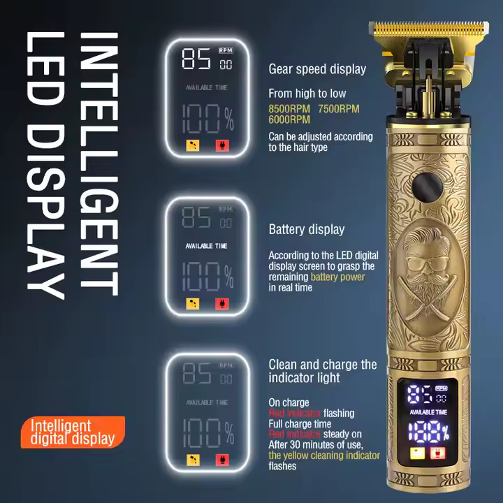 ماكينة حلاقة LE DRAGON الاحترافية للرجال - لاسلكية قابلة للشحن لتحديد اللحية وشعر الرأس – Image 2