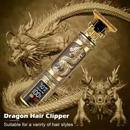 ماكينة حلاقة LE DRAGON الاحترافية للرجال - لاسلكية قابلة للشحن لتحديد اللحية وشعر الرأس