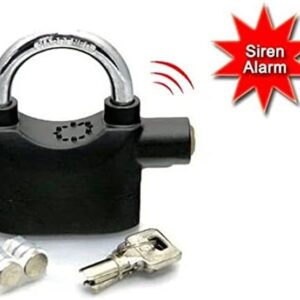 قفل إنذار ضد السرقة بصوت عالٍ 110 ديسيبل، مقاوم للماء، مثالي لحماية الدراجات النارية والأبواب والممتلكات