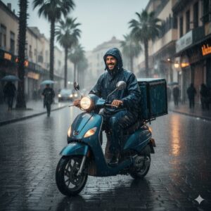 كومبي مطر كامل (جاكيت وسروال) مقاوم للماء 100% - مثالي للعمل والصيد