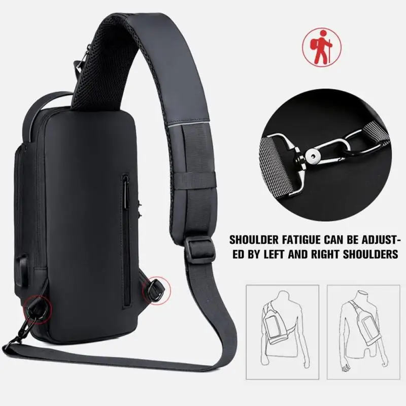 Men's Multifunction Anti-theft USB Shoulder Bag Man Crossbody – Image 4