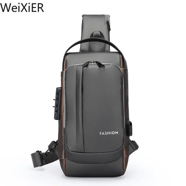 Men's Multifunction Anti-theft USB Shoulder Bag Man Crossbody – Image 6