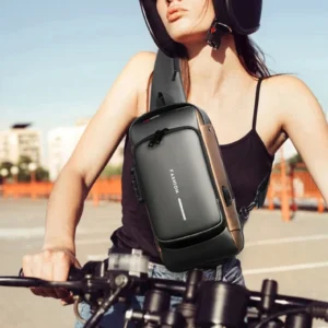 Men's Multifunction Anti-theft USB Shoulder Bag Man Crossbody