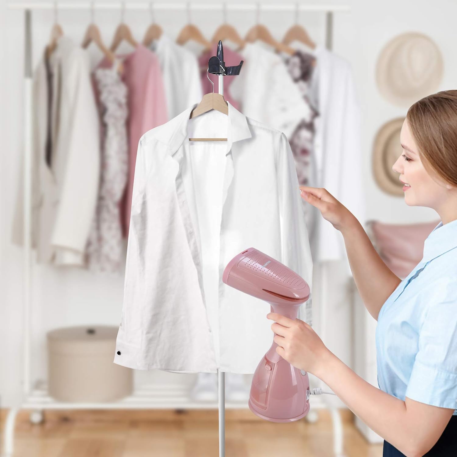 مكواة بخار محمولة يدوية Sokany SK3080 – مكواة عمودية قوية وسريعة للملابس والسفر