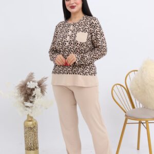 طقم بيجاما نسائي قطن قطعتين - ملابس نوم مريحة وأنيقة للبيت