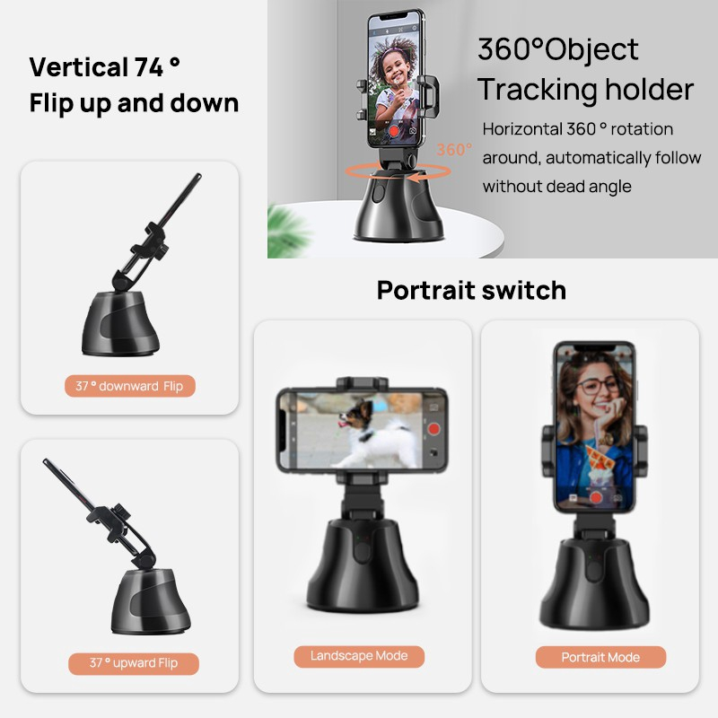 apai genie Trépied connecté intelligent Pro Robot cameraman – Rotation à 360° selfie Support téléphone