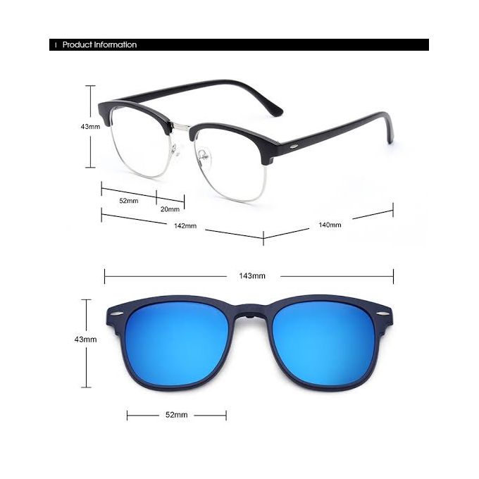 Lunettes 6 En 1 -Monture et 5 Appliques Polarisées 2218A – Image 2