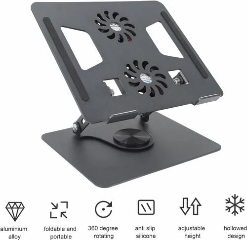Support d'Ordinateur Portable Rotatif à 360° - ventilateurs non inclus – Image 6