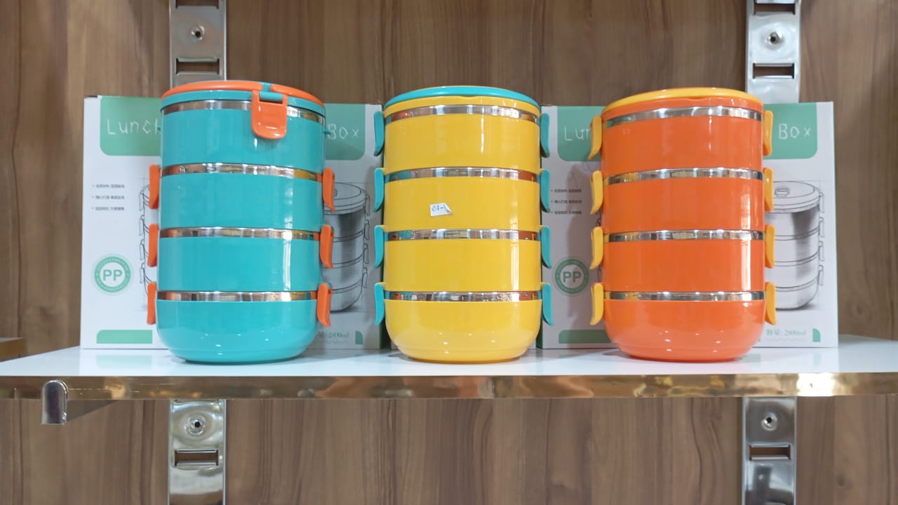 Boîte à lunch unie Stack 3 paniers – Image 2